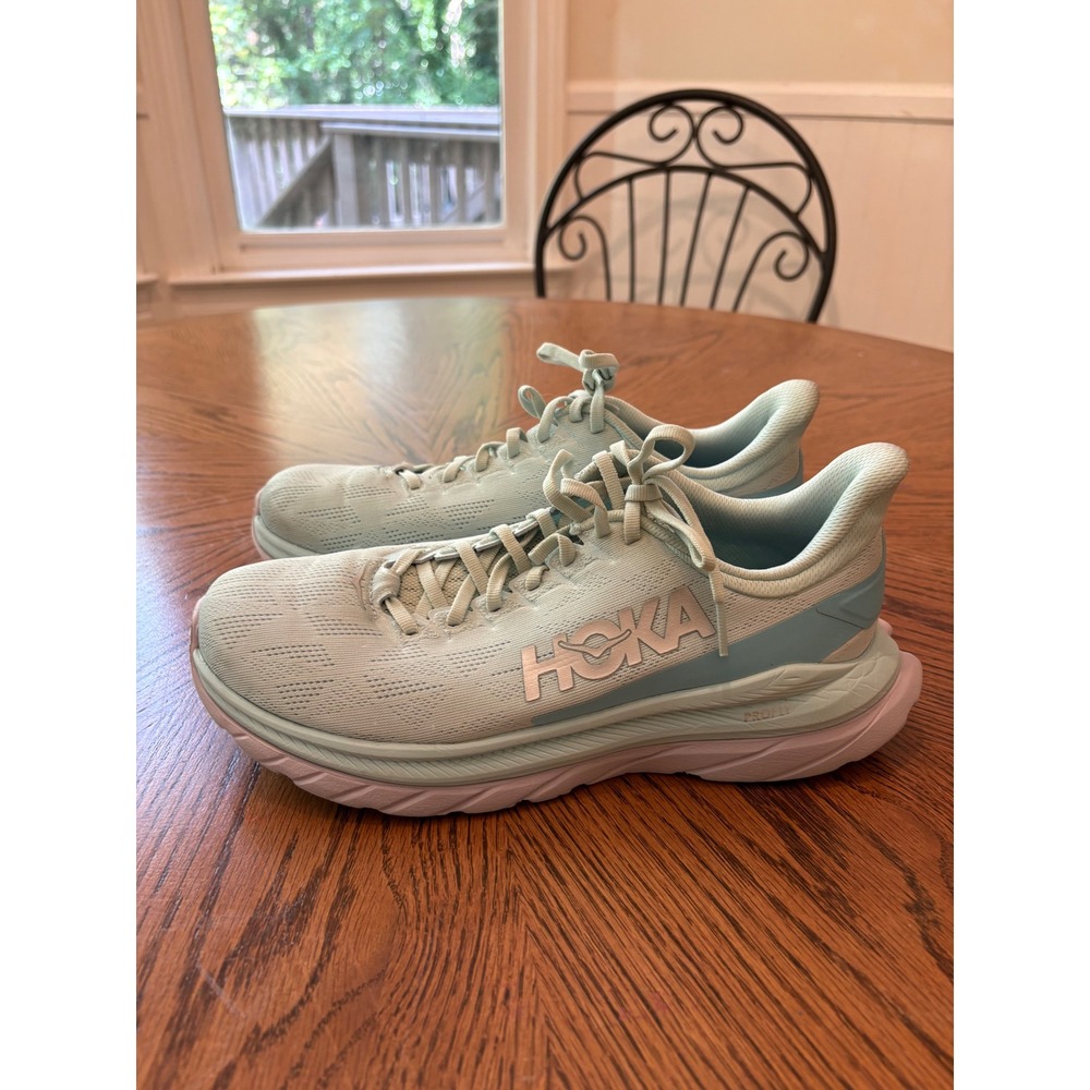 Hoka Mach 4 Running Shoes Womens 9 Blue Glass Seafoam 1113529 BGCS - Picture 3 of 9